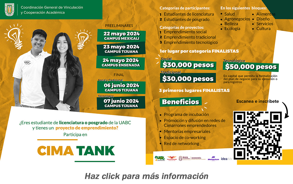 Invitación a Proyecto de Emprendimiento CIMA TANK.