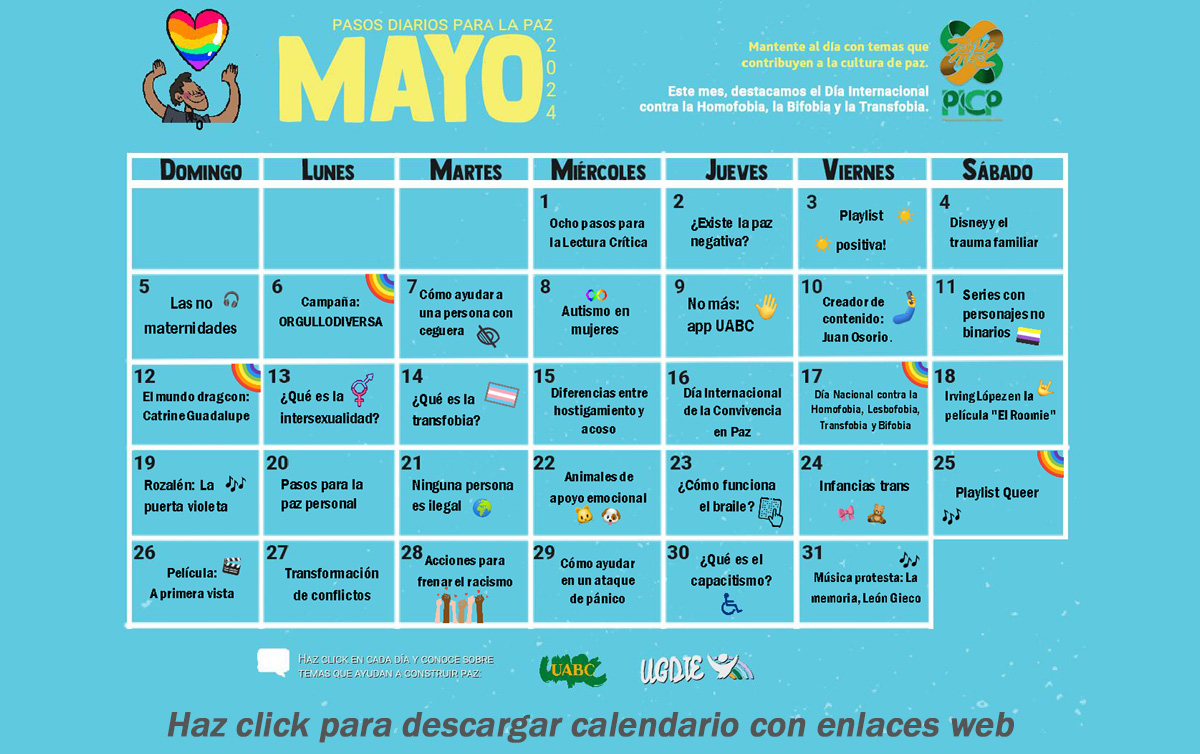 Pasos Diarios para la Paz - Mayo 2024.