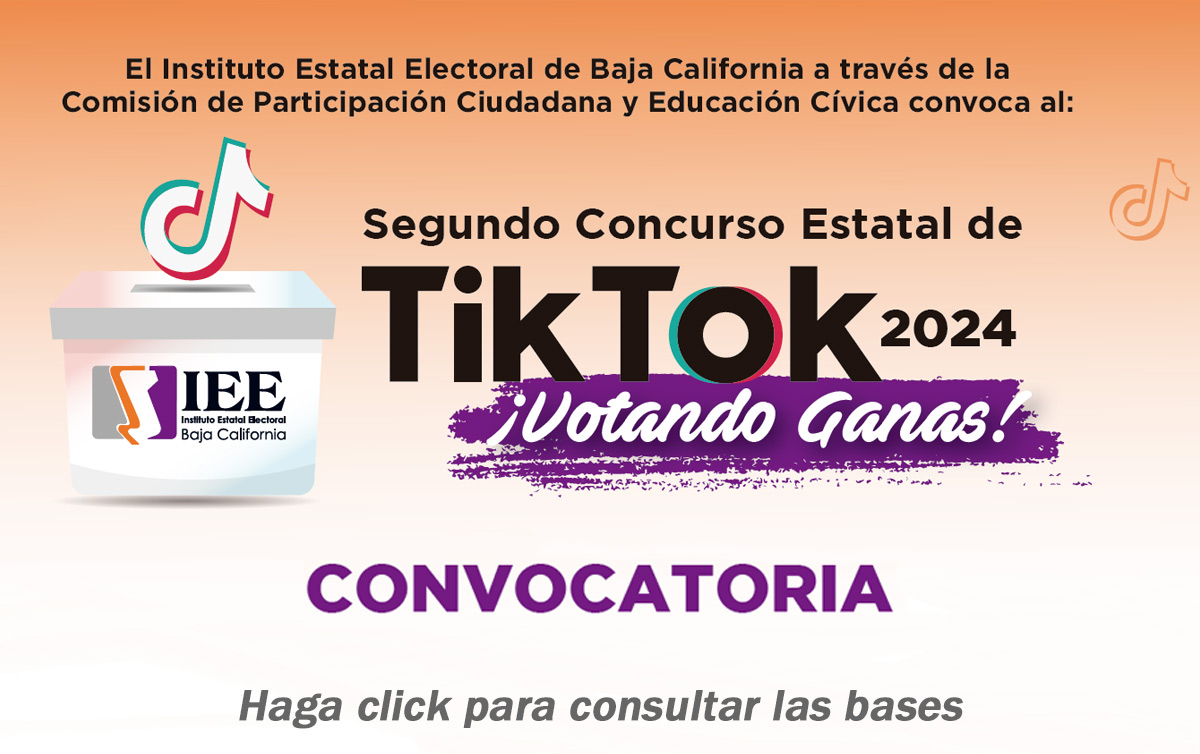 Convocatoria a participar en el 2do Concurso Estatal TikTok 2024 - ¡Votando Ganas!