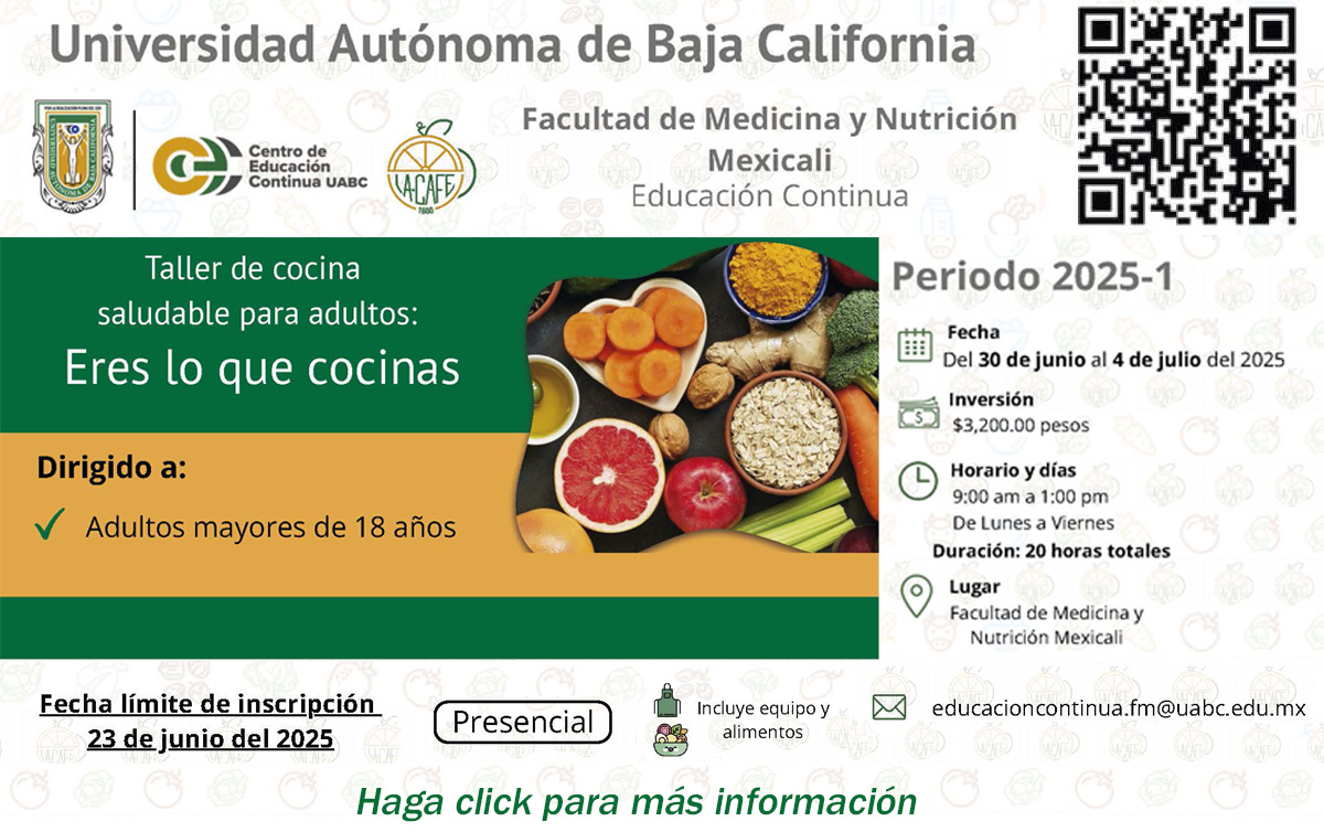 Taller Cocina Saludable para Adultos - Eres lo que Cocinas