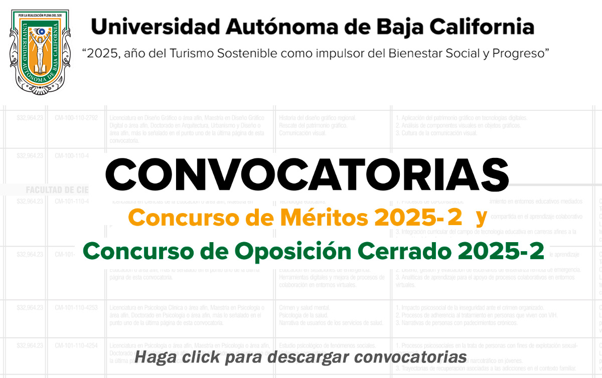 Convocatorias Concurso de Méritos 2025-2 y Concurso de Oposición Cerrado 2025-2