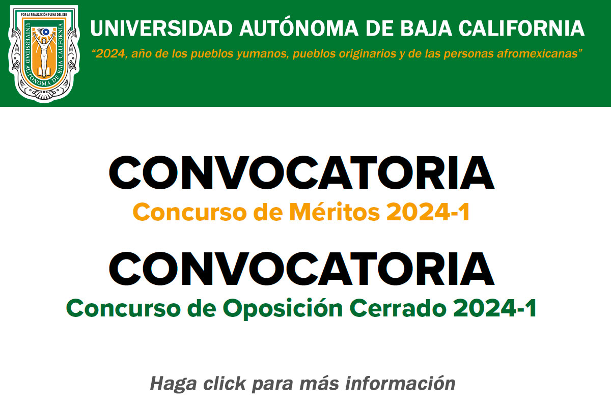 Convocatoria de Concurso de Méritos 2024-1 y Concurso de Oposición Cerrado 2024-1