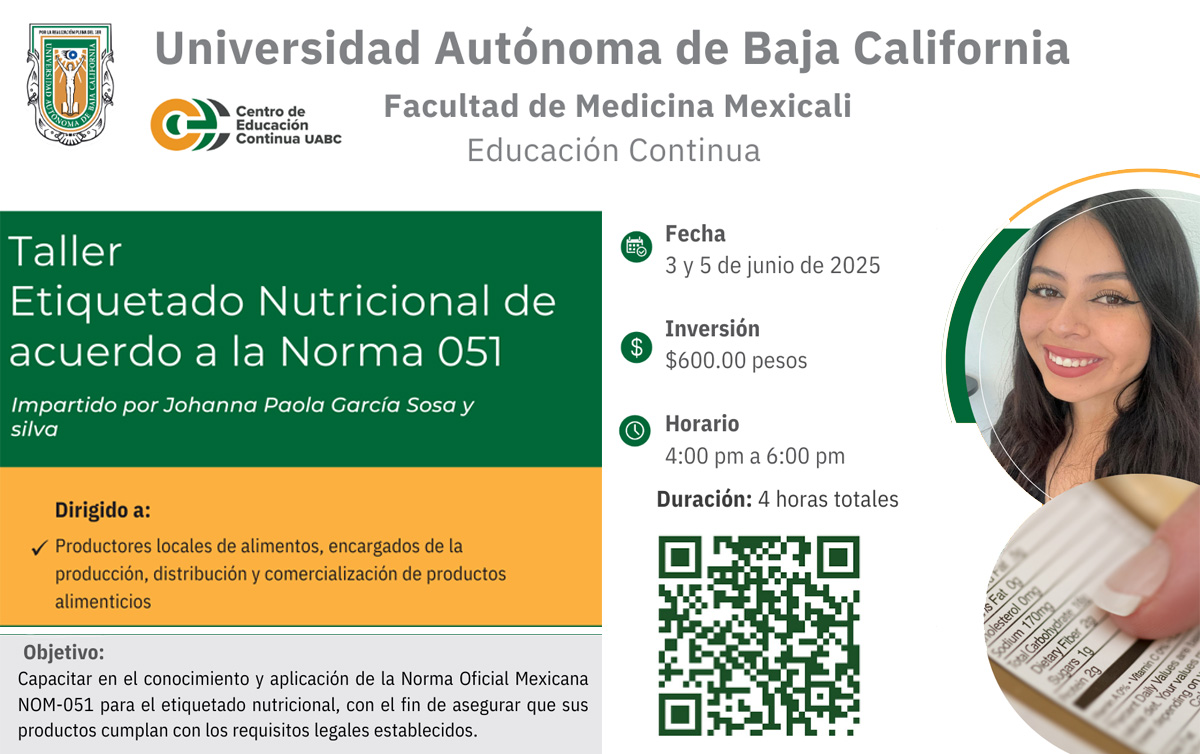 Taller Etiquetado Nutricional de acuerdo a la Norma 051