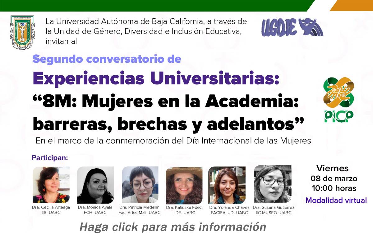 Segundo Conversatorio de Experiencias Universitarias: 8M - Mujeres en la Academia: barreras, brechas y adelantos
