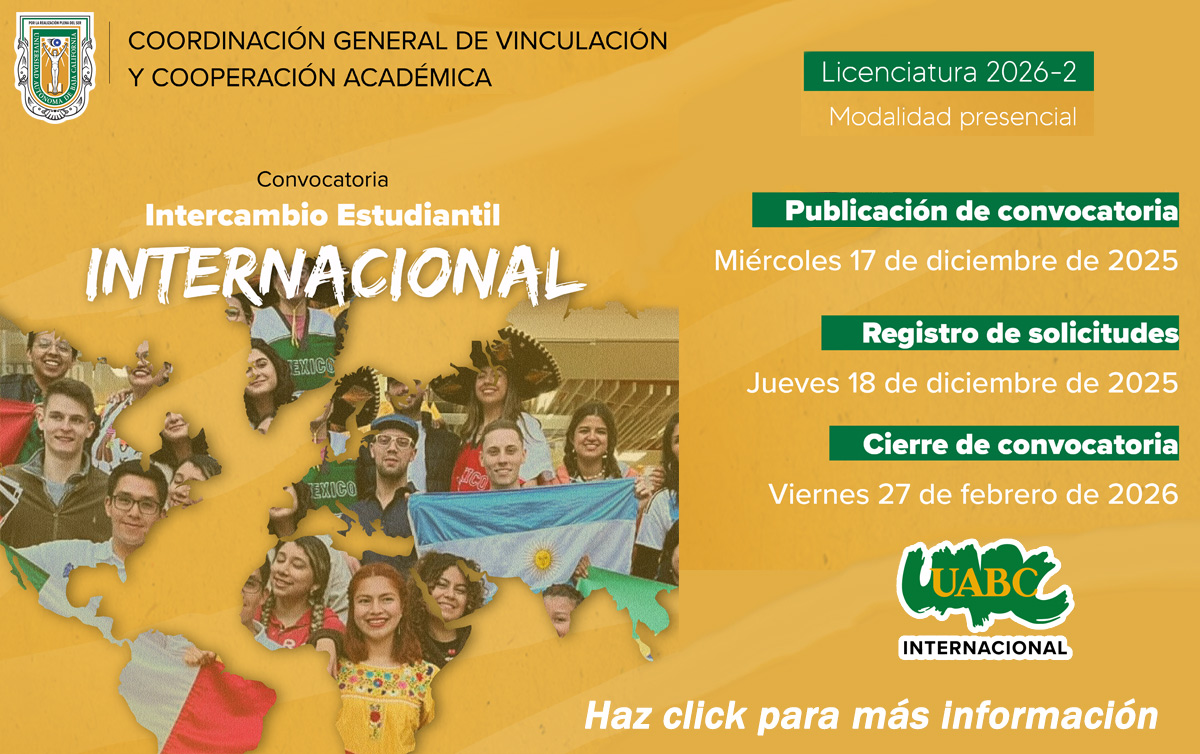 Convocatoria Intercambio Internacional Estudiantil 2026-2