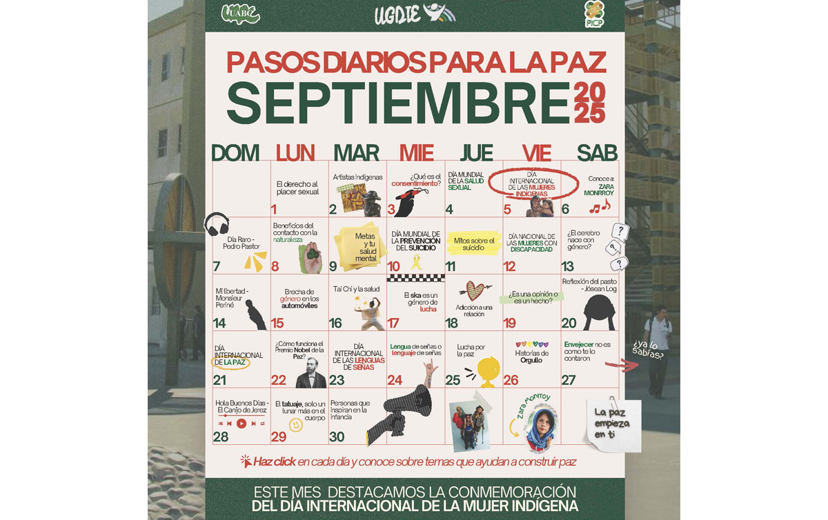 Calendario Pasos Diarios para la Paz 2025