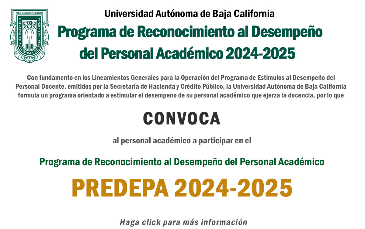 Convocatoria a participar en el Programa de Reconocimiento al Personal Académico PREDEPA 2024_2025
