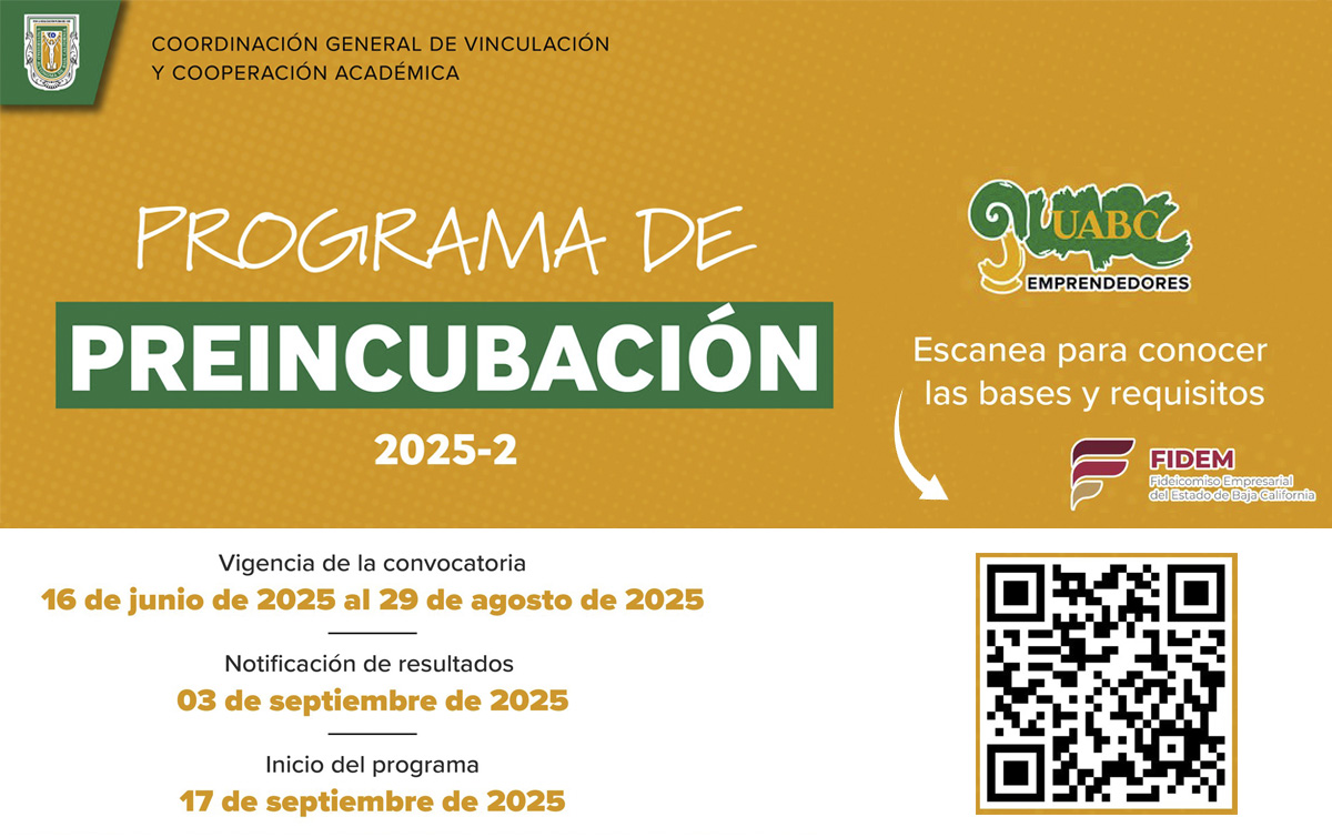 Programa de Preincubación 2025-2 - Cimarrones Emprendedores UABC