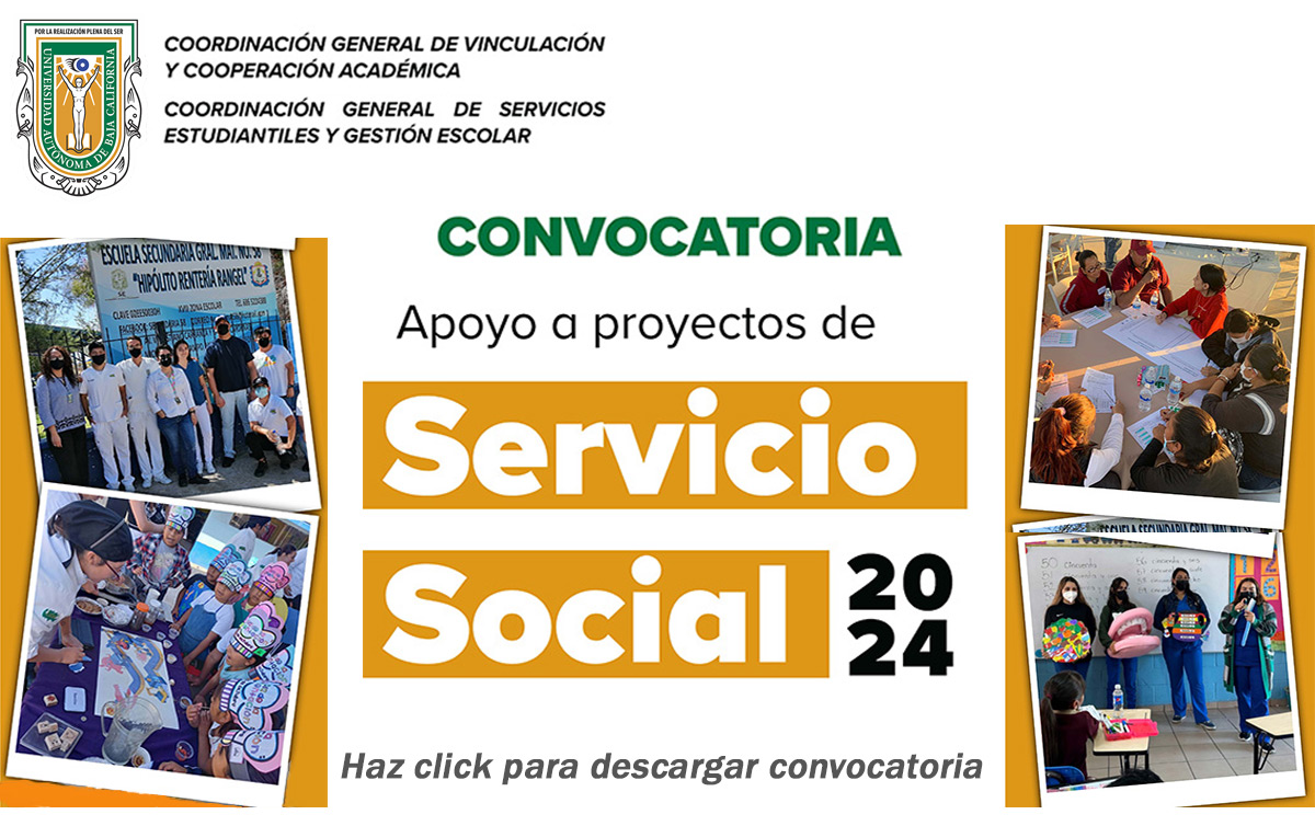 Convocatoria Apoyo a Proyectos de Servicio Social 2024.